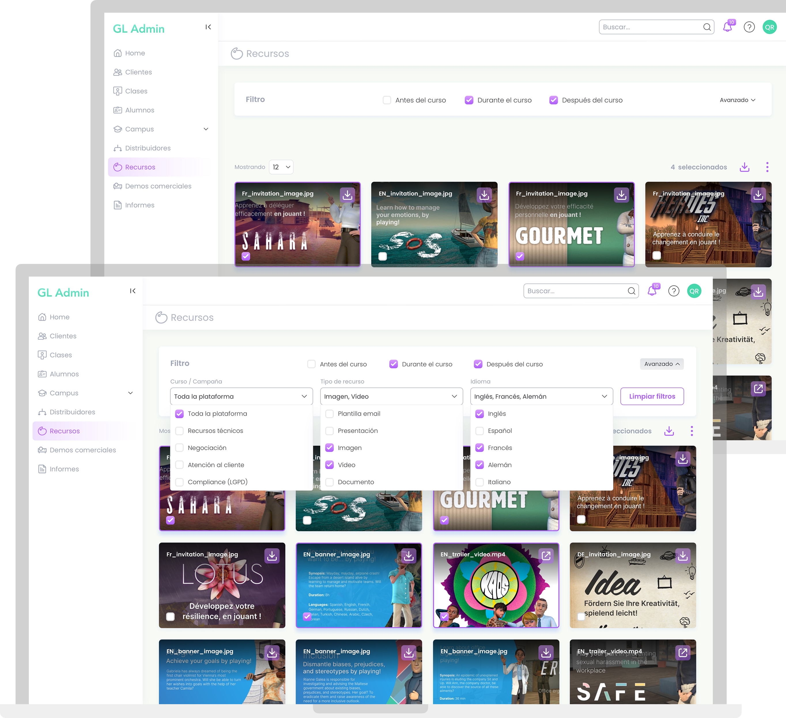 GL Admin – UI design