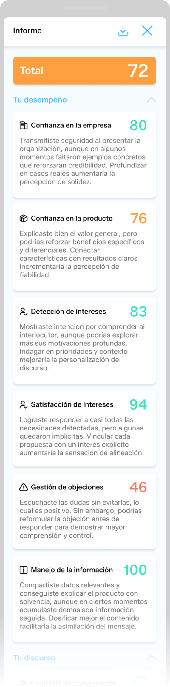 Performance report